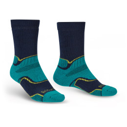 Calcetines de hombre Bridgedale Hike MW MP Boot verde/azul petrol/navy