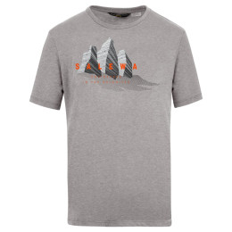 Camiseta de hombre Salewa Lines Graphic Dry M T-Shirt. gris/naranja Heather Grey/