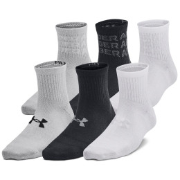 Calcetines para niños Under Armour Yth UA Essential 6Pk Qtr Black