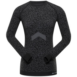 Camiseta funcional de mujer Alpine Pro Padona negro creme