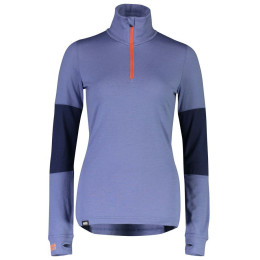 Camiseta de mujer Mons Royale Cornice Half Zip azul/negro BlueVelvet