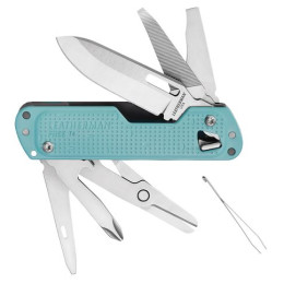 Cuchillo multiuso Leatherman Free T4 azul claro arctic