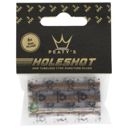Juego de reparación Peaty´s Holeshot sada náhradních knotů (6X 3Mm) marrón