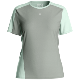 Camiseta funcional de mujer Ortovox 120 Cool Tec Fast Upward Ts W verde/gris Green Sage