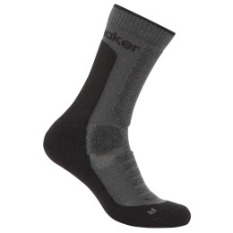 Calcetines Icebreaker W Mer Hike+ Heavy Crew negro/gris Obsidian/Black