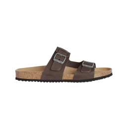 Pantuflas de hombre Geox U Sandal Ghita marrón DK COFFEE