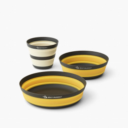 Vajilla Sea to Summit Frontier UL Collapsible Dinnerware Set 1P 3 Piece amarillo/blanco