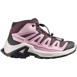 Calzado para niños Salomon X Ultra Mid Gtx J Huckleberry-Dawn Pink-Concord Grape rosa Huckleberry / Dawn Pink / Concord Grape