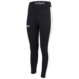 Pantalones funcionales de mujer Swix Focus Warm W negro Black/BrightWhite