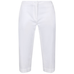 Pantalones de tres cuartos para mujer Regatta Bayla Capri blanco White