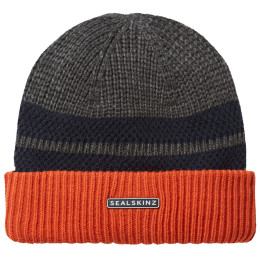 Gorro impermeable SealSkinz Bittering gris/naranja Grey Marl