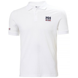 Camiseta de hombre Helly Hansen Messina Graphic Fitted Polo blanco 002 WHITE