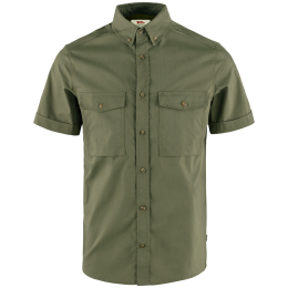 Camisa de hombre Fjällräven Övik Air Stretch SS Shirt M verde Laurel Green