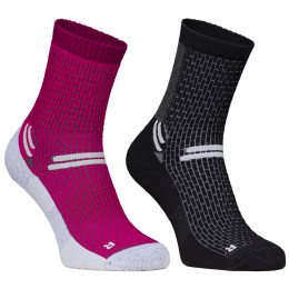 Calcetines High Point Trek 4.0 Lady Socks (Double pack) negro/rosa Multicolor