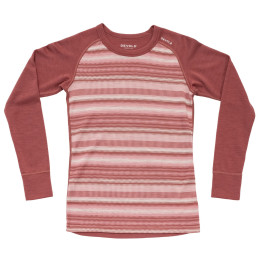 Camiseta funcional de mujer Devold Signature Merino 230 Shirt Wmn rojo MARSALA
