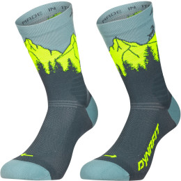 Calcetines Dynafit Traverse Crew Sk gris/amarillo cinder ULTRA YELLOW/5A30