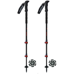 Bastones de senderismo Hannah Speed Hike Fl negro/rojo anthracite (red)