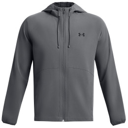 Chaqueta de primavera para hombre Under Armour Stretch Woven Windbreaker gris PitchGray/Black