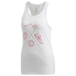 Camiseta sin mangas para mujer Adidas W Ascend Tank blanco White