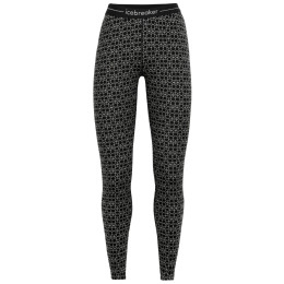 Mallas de mujer Icebreaker 250 Vertex Leggings Alpine Geo negro/blanco black/snow/j