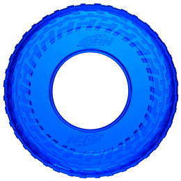 Juguete para perro Nerf Dog Translucent TPR Tire Flyer 25 cm azul modrá