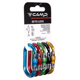 Juego de mosquetones Camp Rack Pack Ekto Lock - 5 Pcs negro