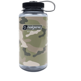 Botella Nalgene Wide Mouth Camo Print 1000 ml gris/negro Gray w/Black Camo