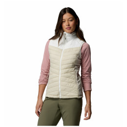 Chaleco de mujer Columbia Powder Pass™ III Hybrid Vest beige Dark Stone, Sea Salt