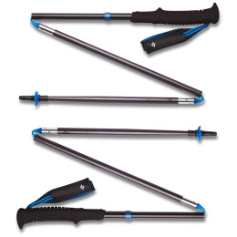 Bastones de senderismo Black Diamond Distance Z Poles negro/azul Pewter
