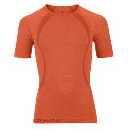 Camiseta funcional de hombre Ortovox Merino Comp. Cool naranja CrazyOrange