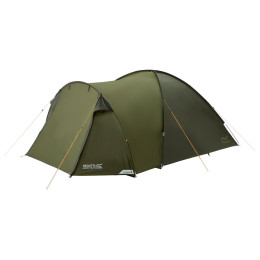 Tienda de campaña de senderismo Regatta Elkon 4 Person Tent verde Nephrite Green Olive Night