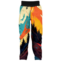 Pantalones para niños WAMU Mountain Bike naranja/azul