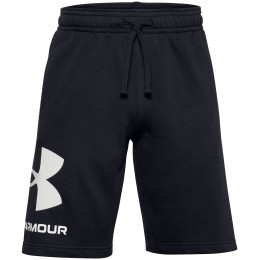 Pantalones cortos de hombre Under Armour Rival FLC Big Logo Shorts negro Black / / Onyx White