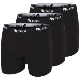 Calzoncillos bóxer para hombre Zulu Bambus 210 6in 3-pack negro black