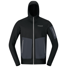Sudadera funcional de hombre Norrona falketind warm2 stretch Hood negro Caviar Black