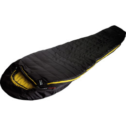 Saco de dormir High Peak Pak 1000 negro/amarillo