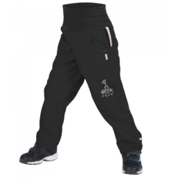 Pantalones softshell para niños Unuo Fleece negro