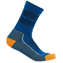 Calcetines de hombre Icebreaker M Hike+ Light Crew Natural Summit azul Lazurite/Solar/Snow