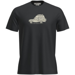 Camiseta funcional de hombre Icebreaker M Mer 150 Tech Lite SS Tee Cosy Camper negro Black