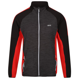 Sudadera de hombre Regatta Hepley F/Z negro/rojo SlGry/Sevill
