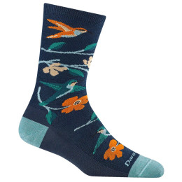 Calcetines de mujer Darn Tough Birds Of A Feather Crew azul oscuro midnight