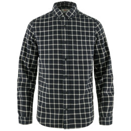 Camisa de hombre Fjällräven Övik Flannel Shirt M azul/blanco Dark Navy-Chalk White