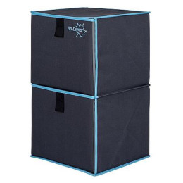 Casillero Bo-Camp Folding Cupboard 2 gris/azul Anthracite