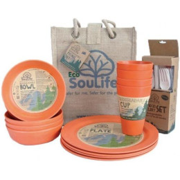 Juego de picnic EcoSouLife Piknikový Set EcoSouLife pro 4 naranja