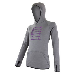 Sudadera de mujer Sensor Merino Upper Arrows gris