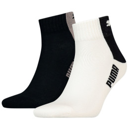 Calcetines de hombre Puma Men Cat Block Quarter 2P blanco/negro brown