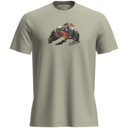 Camiseta funcional de hombre Icebreaker M Mer 150 Tech Lite SS Tee Catch Me Outs beige Ashen