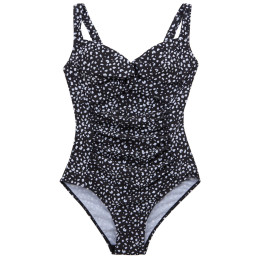 Bañador de mujer Regatta Sakari Costume negro/blanco Black/White Polka Print