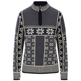 Jersey de mujer Dale of Norway Vardåsen Fem Sweater azul oscuro/blanco Marine Offwhite