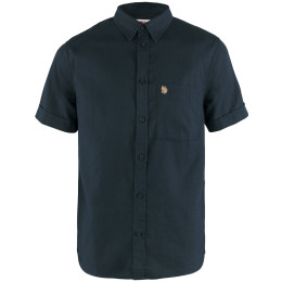 Camisa de hombre Fjällräven Övik Travel Shirt SS M azul oscuro Dark Navy